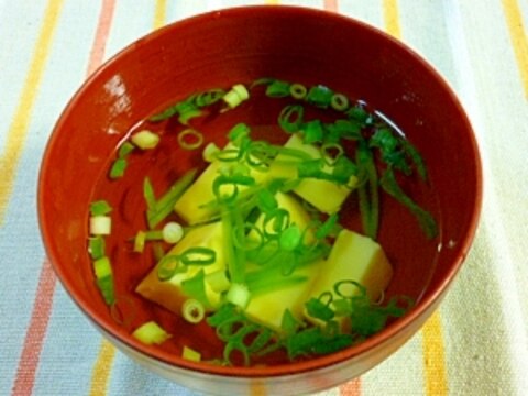 炊き込みご飯に合う☆玉子とうふのお吸い物